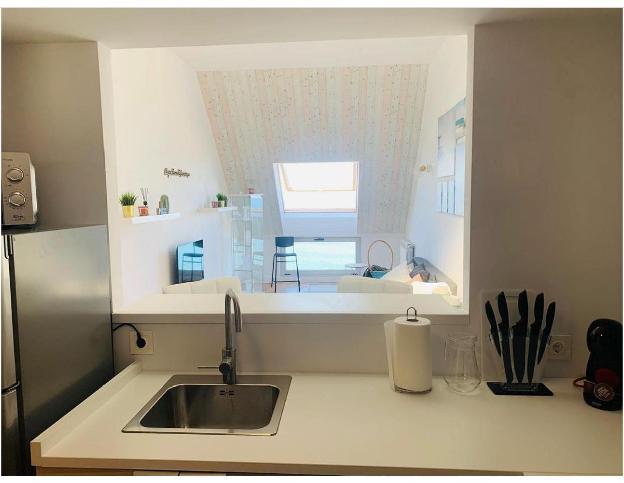 Burela Apartamentos Lamarosa -Atico ,Vistas Al Mar Cantabrico Parking מראה חיצוני תמונה